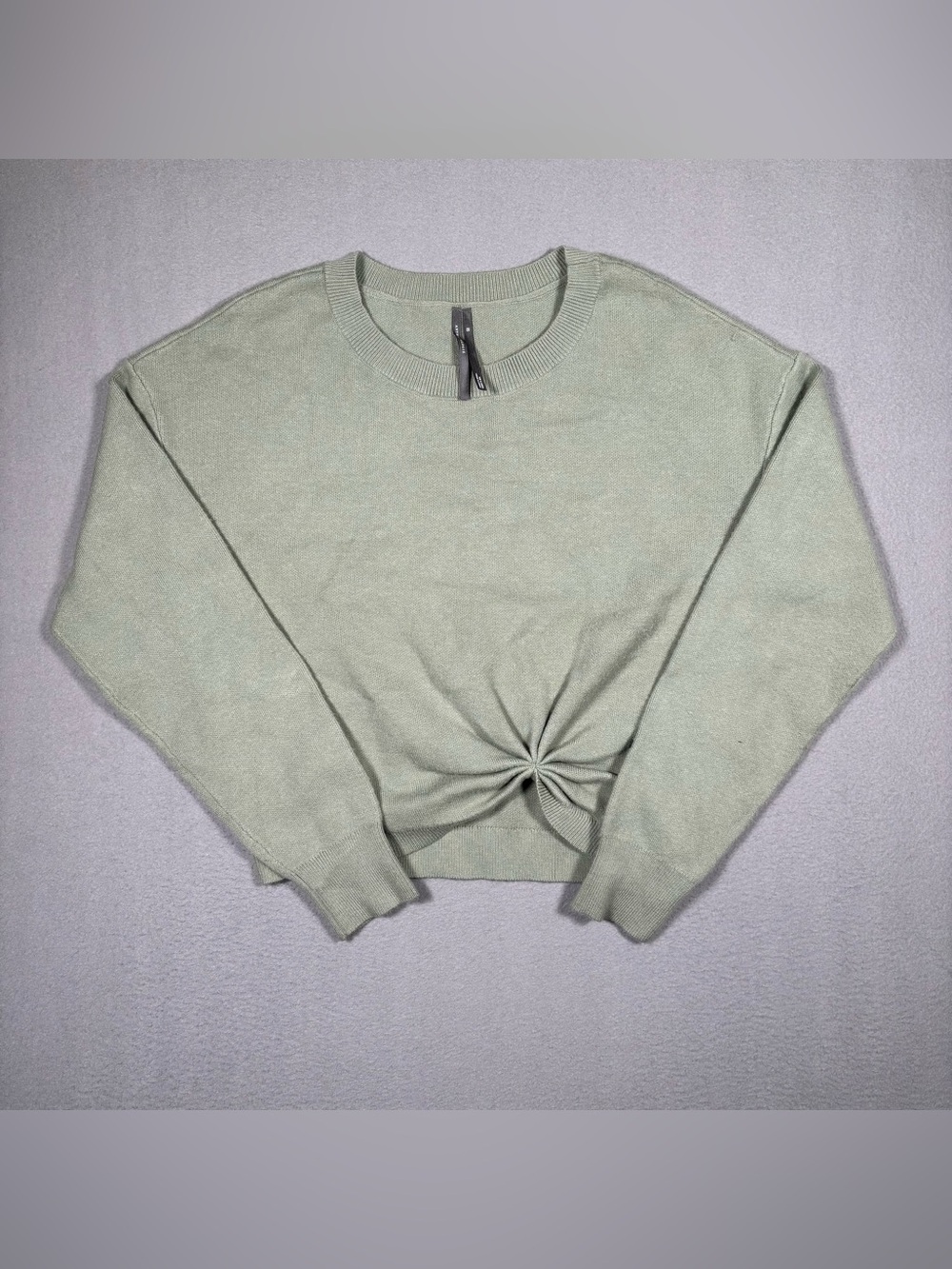Anthropologie The Gemini Pullover Sweater Women’s XS Green Twist Detail Cropped